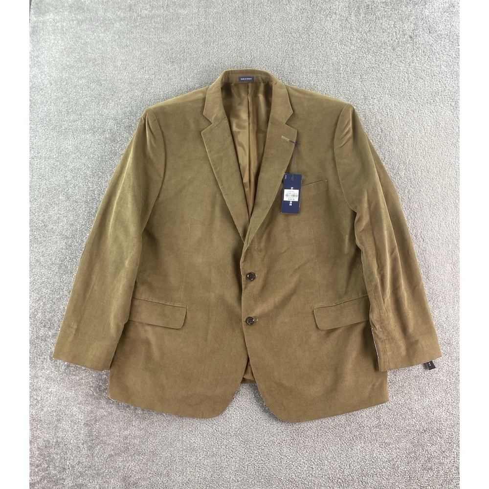 NWT Stafford Sport Coat 52 R Gray Cotton Corduroy Classic Fit Premium Signature